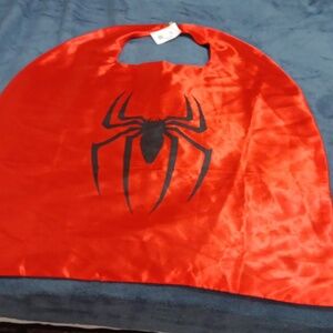 Vibrant Red Spider Hero Cape for Kids